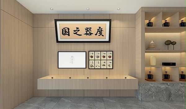 产品展示区侧立面图